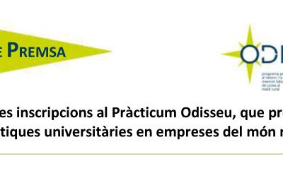 S’obren les inscripcions al Pràcticum Odisseu, que promou les pràctiques universitàries en empreses del món rural